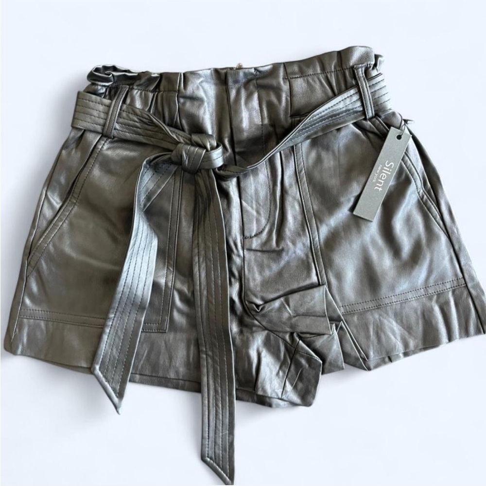 Black Leather Shorts